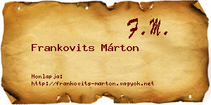 Frankovits Márton névjegykártya